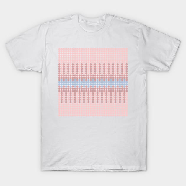 Blush and Millenial Pink Polka Dots Pattern T-Shirt by fivemmPaper